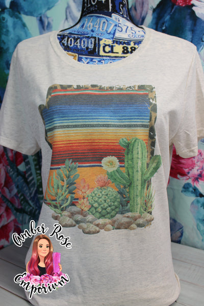 Arizona Cactus Serape Sublimation T-Shirt