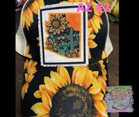 Sunflower Criss Cross Pony Tail Hat
