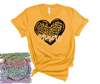 Pearce Miners Leopard Heart Tee or Hoodie YOUTH SIZES