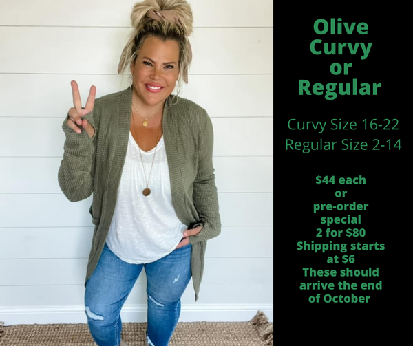Lola Sweater Olive Curvy